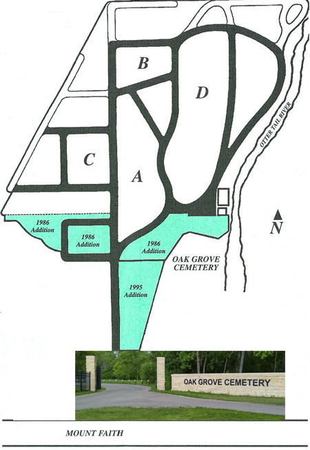 Oak Grove Cemetery Map